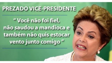 Saiu a resposta oficial de Dilma para a carta de Temer: ” Pimentorium in anus outrem refrescus “